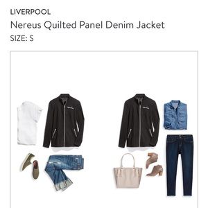 liverpool nereus quilted panel denim jacket